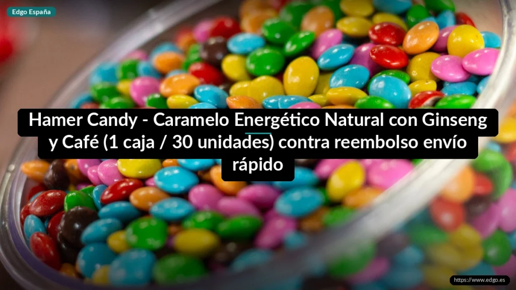 Hamer Candy - Caramelo Energético Natural con Ginseng y Café (1 caja / 30 unidades) contra reembolso envío rápido