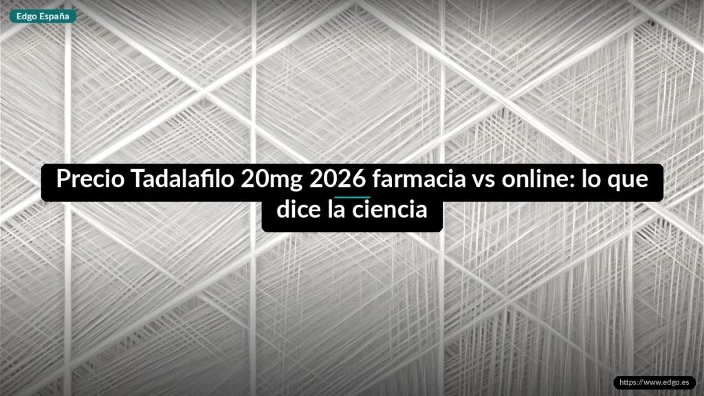 Precio Tadalafilo 20mg 2026 farmacia vs online: lo que dice la ciencia