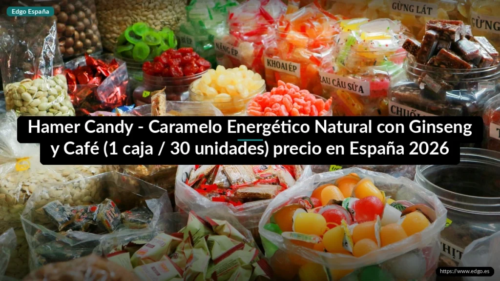 Hamer Candy - Caramelo Energético Natural con Ginseng y Café (1 caja / 30 unidades) precio en España 2026